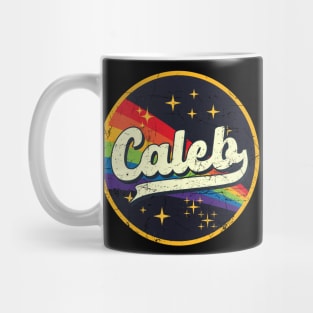 Caleb // Rainbow In Space Vintage Grunge-Style Mug